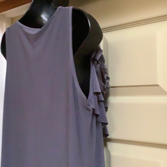 NWT NIC & DOM grey ruffle front dress - Picture 7 of 9